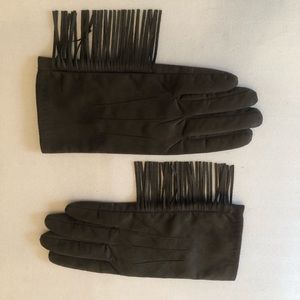 Olive Green gloves with Fringe